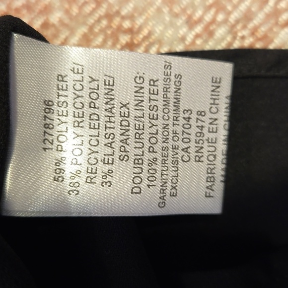 Rachel Zoe Black Satin Pink Rhinestone Strap Cropped Drape Front Cami Tank Sz M - Picture 6 of 11